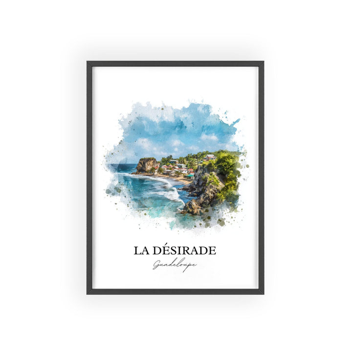 La Désirade Guadeloupe Art, Guadeloupe Print, Guadeloupe Watercolor, Guadeloupe Gift, West Indies Print, Travel Poster, Housewarming Gift