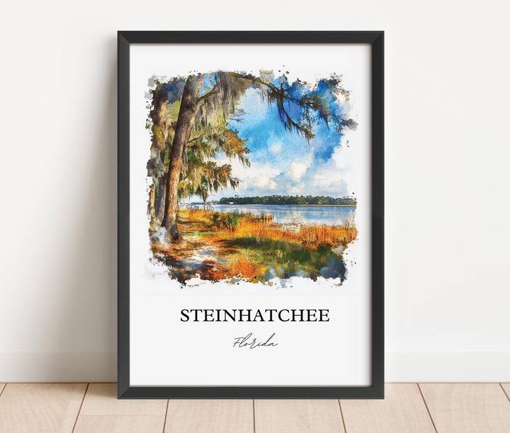 Steinhatchee, Florida, USA – Watercolor Art Print