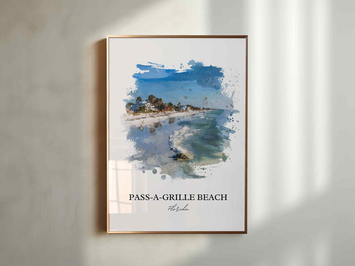 Pass-A-Grille, Florida – Watercolor Art Print