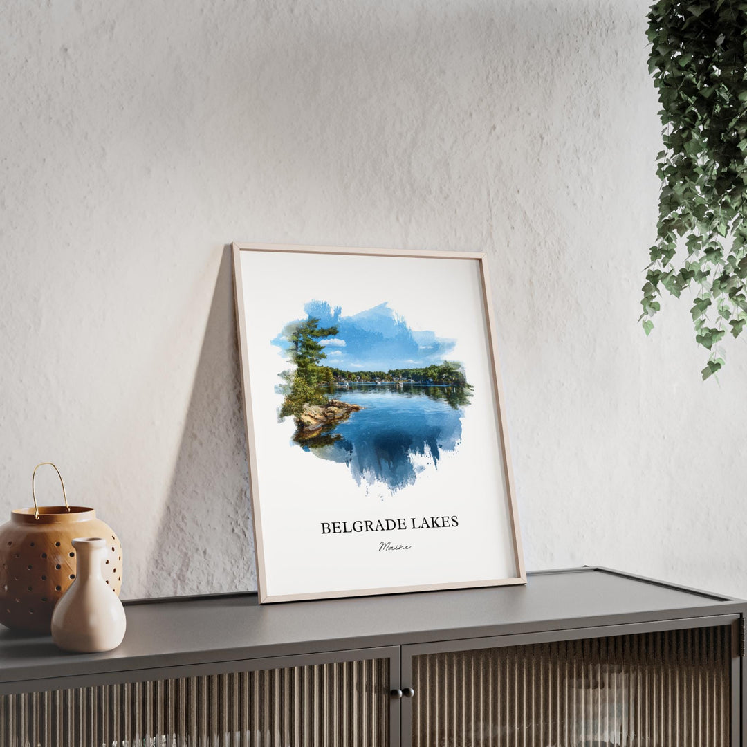 Belgrade Lakes, Maine – Watercolor Art Print