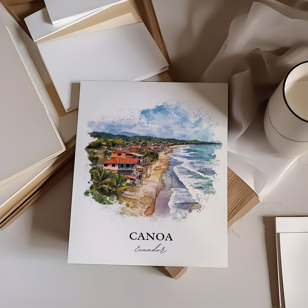 Canoa, Ecuador – Watercolor Art Print