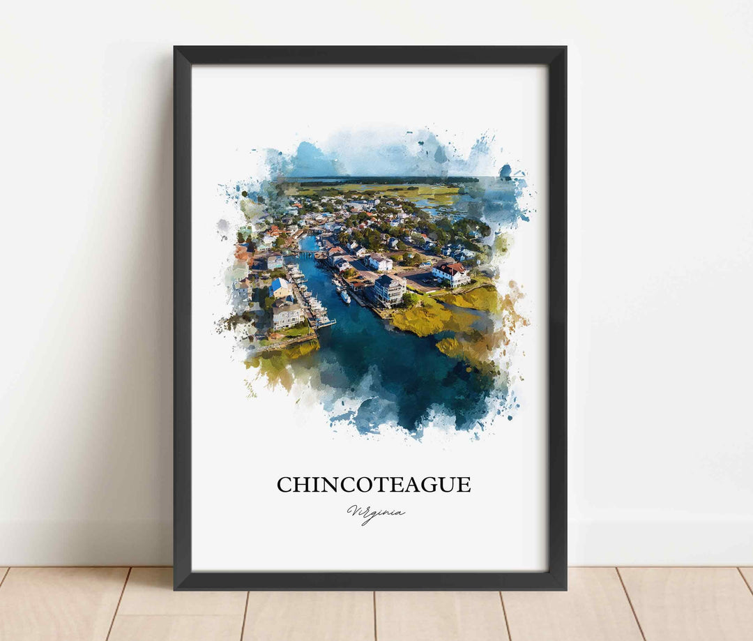 Chincoteague, Virginia – Watercolor Art Print