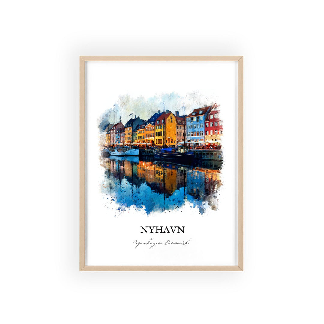 Nyhavn, Denmark – Watercolor Art Print