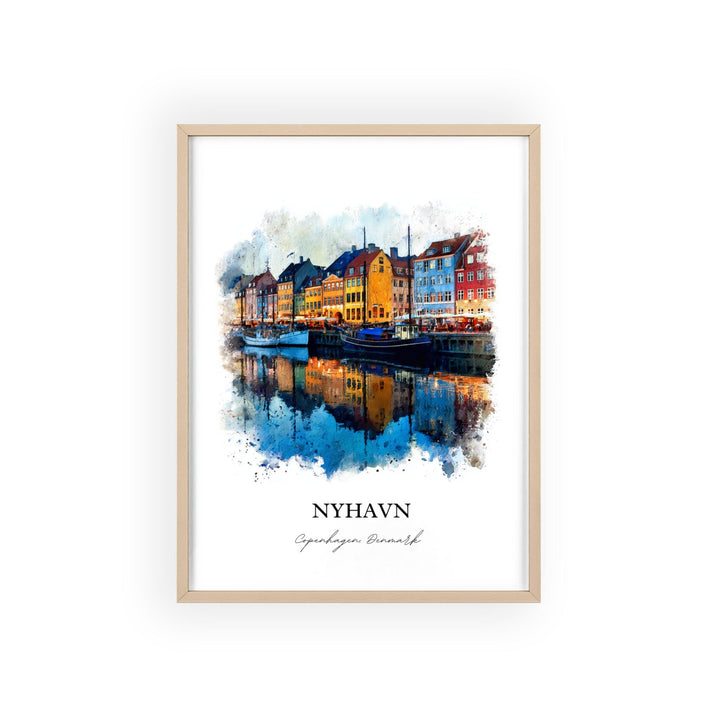 Nyhavn, Denmark – Watercolor Art Print