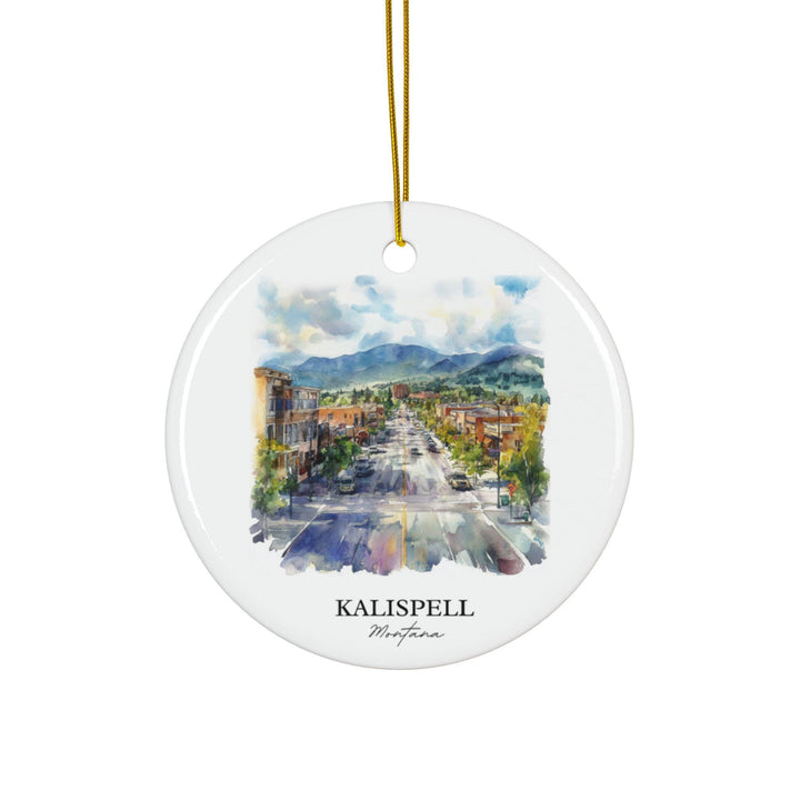 Kalispell MT Ornament: Unique Kalispell Souvenir, Kalispell Xmas Decor, and Authentic Kalispell Montana Gift