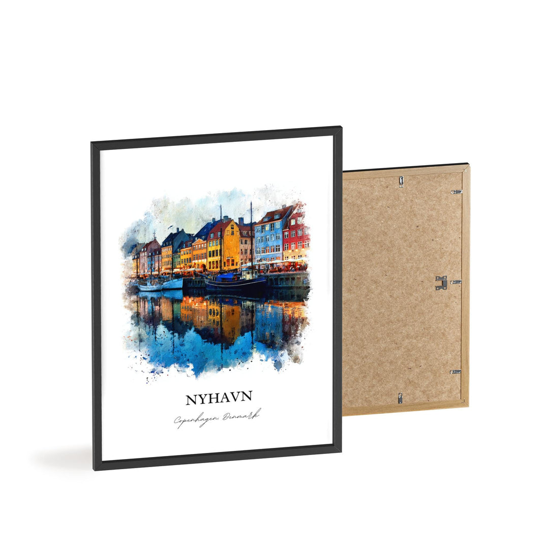 Nyhavn, Denmark – Watercolor Art Print