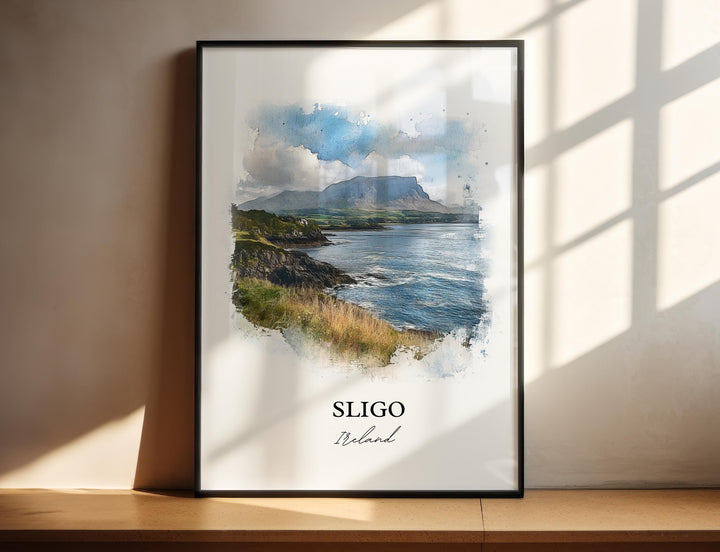 Sligo Ireland Wall Art, Connacht Print, Ireland Watercolor Art, Sligo Gift, Travel Print, Travel Poster, Housewarming Gift