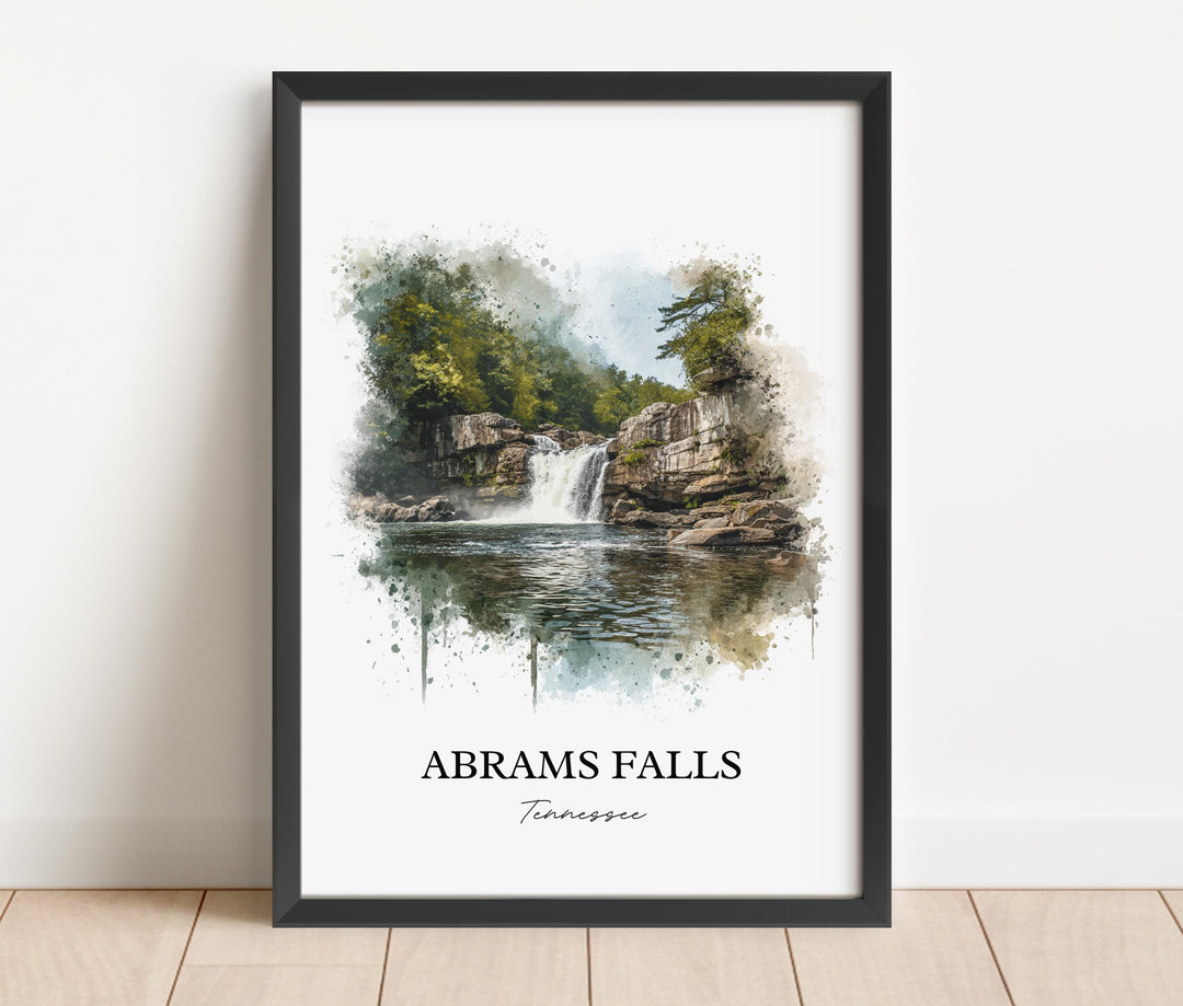Abrams Falls Wall Art, Abrams Falls TN Print, Tennessee Watercolor Art, Abrams Falls Gift, Travel Print, Travel Poster, Housewarming Gift