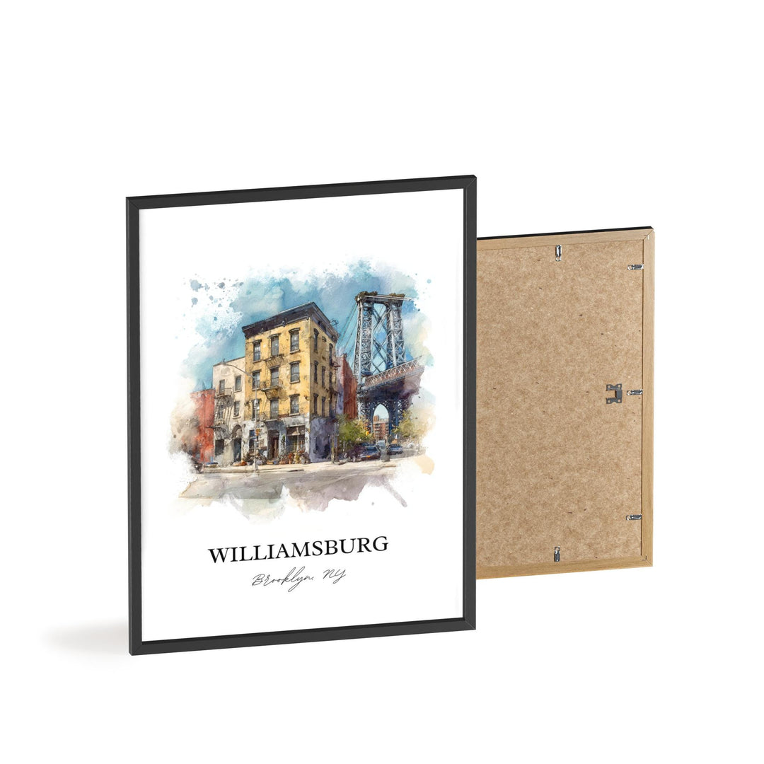Williamsburg, New York – Watercolor Art Print