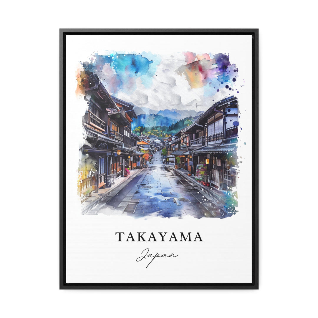 Takayama Wall Art, Takayama Japan Print, Gifu Japan Watercolor, Takayama Gift,