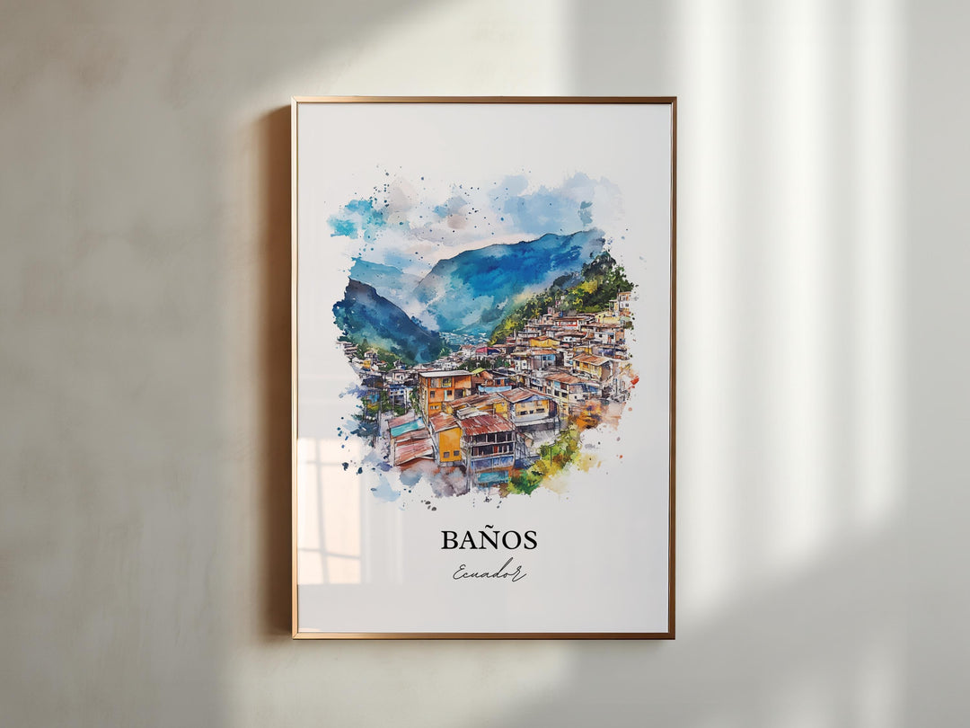 Baños, Ecuador – Watercolor Art Print