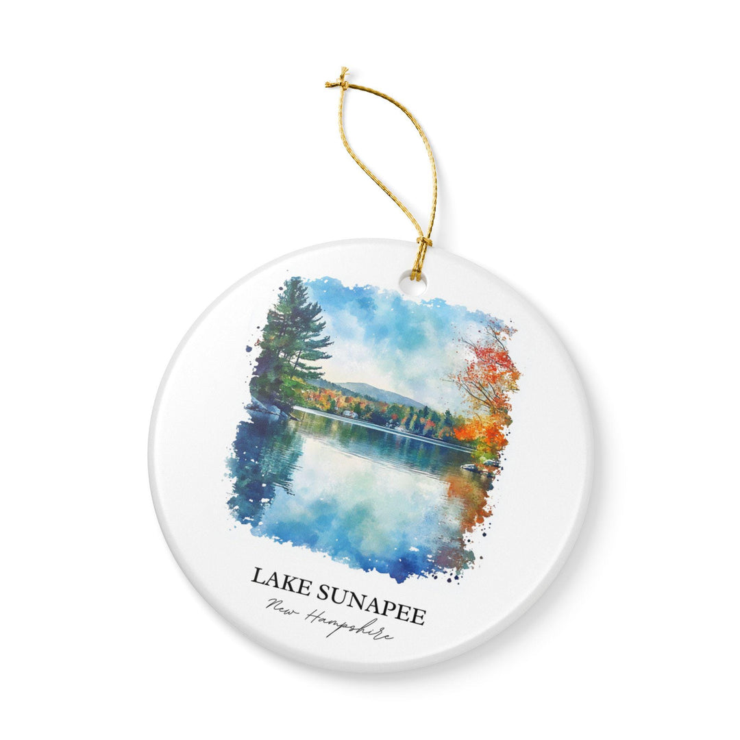 Lake Sunapee NH Ornament: Unique Lake Sunapee Souvenir, Lake Sunapee Xmas Decor, and Authentic Lake Sunapee NH Gift