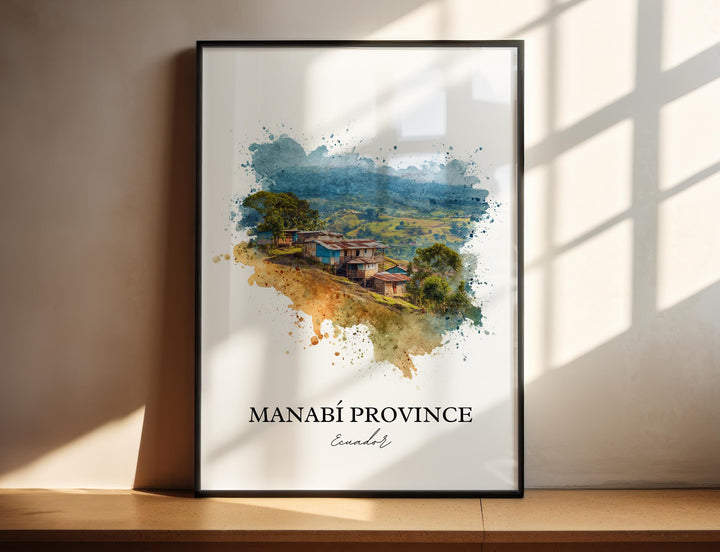 Manabí Province, Ecuador – Watercolor Art Print
