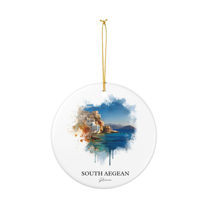 South Aegean Greece Ornament: Unique Greece Souvenir, Greece Xmas Decor, and Authentic Greek Islands Gift