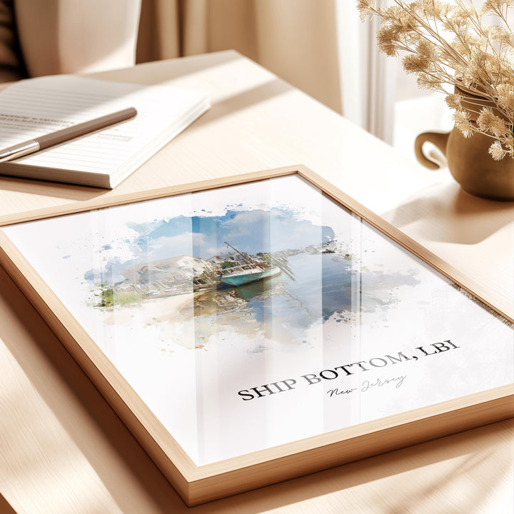 Ship Bottom, New Jersey – Watercolor Art Print