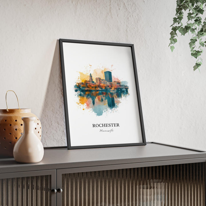 Rochester, Minnesota Wall Art, Rochester Print, Minnesota Watercolor Art, Rochester Minnesota Gift, Travel Print, Travel Poster, Housewarming Gift