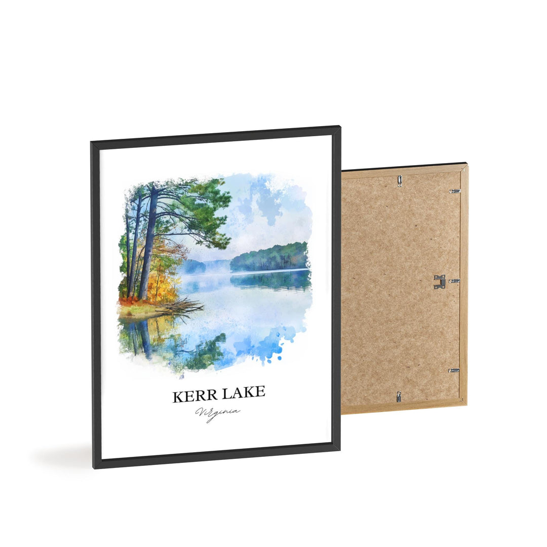 Kerr Lake VA Wall Art, Mecklenburg County Print, Boydton Virginia Art, Kerr Lake Gift, Travel Print, Travel Poster, Housewarming Gift