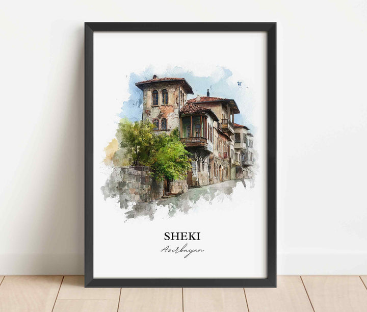 Sheki, Azerbaijan – Watercolor Art Print