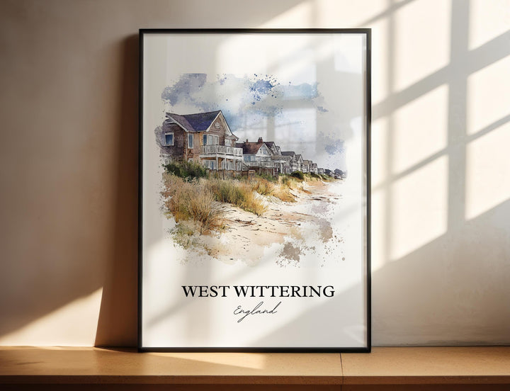 West Wittering Wall Art, Chichester District Print, West Sussex Artwork, West Wittering Gift, Travel Print, Travel Poster, Housewarming Gift