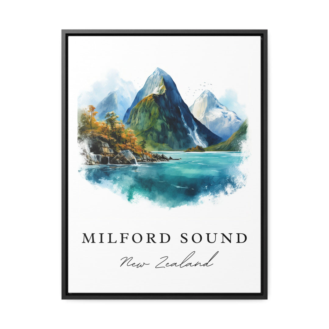 Milford Sound NZ wall art - New Zealand, Milford Sound poster print, Wedding gift, Birthday present, Custom Text, Perfect Gift