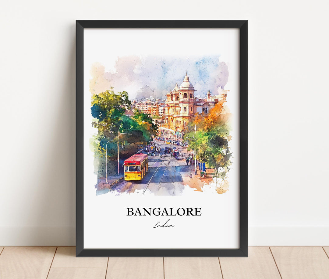 Bangalore, India – Watercolor Art Print
