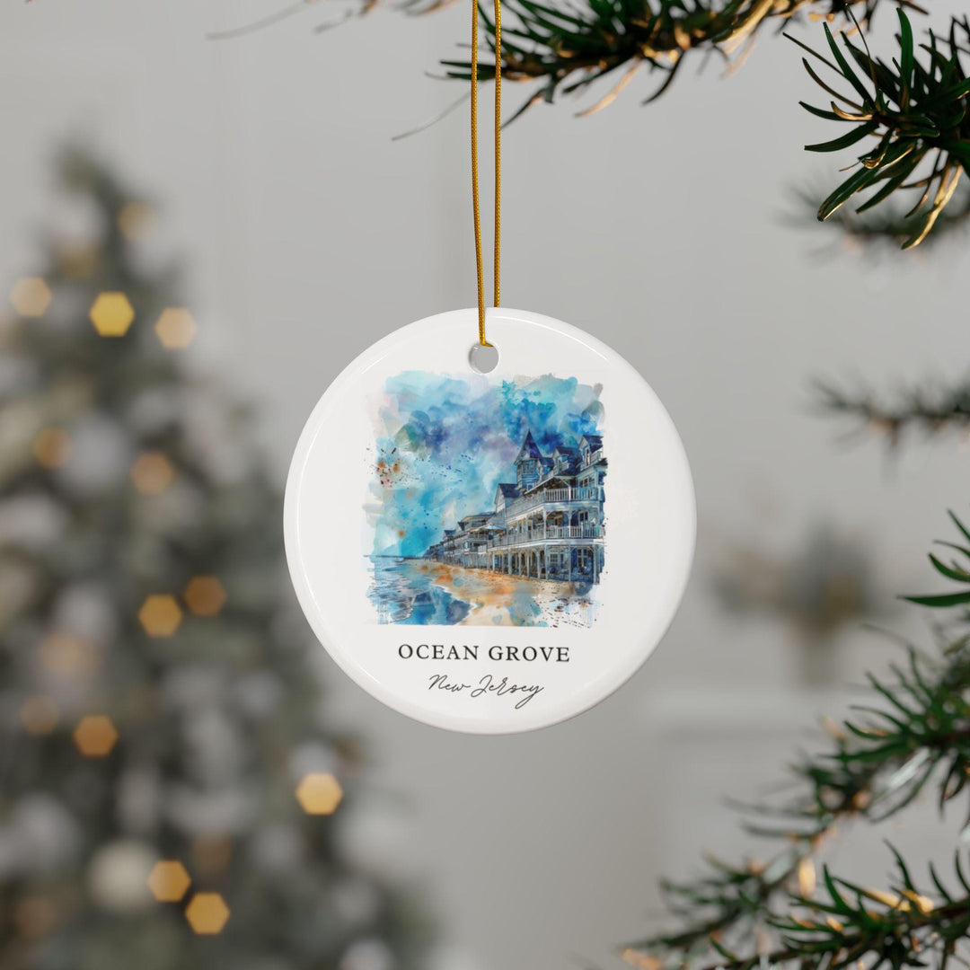 Ocean Grove NJ Ornament: Unique Ocean Grove Souvenir, Jersey Shore Xmas Decor, and Authentic Jersey Shore Gift