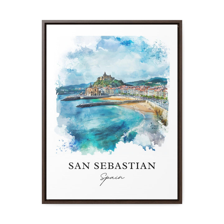 San Sebastián Spain Wall Art, Basque County Print, Spain Watercolor Art, San Sebastián Gift, Travel Print, Travel Poster, Housewarming Gift