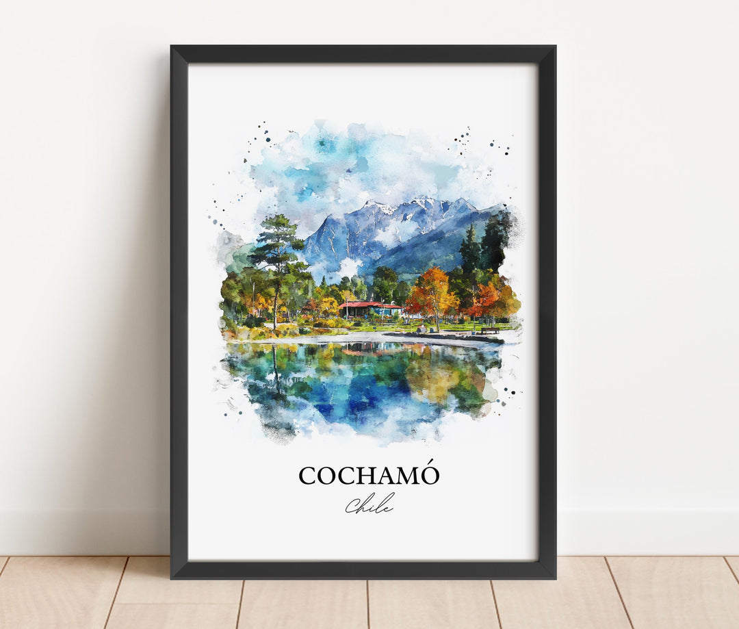 Cochamó Wall Art, Llanquihue Province Print, Chile Watercolor Art, Cochamó Gift, Travel Print, Travel Poster, Housewarming Gift