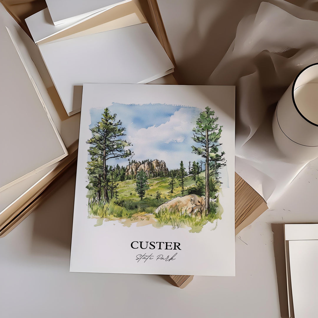 Custer State Park Wall Art, South Dakota Print, Rapid City Artwork, Custer State Park Gift, Travel Print, Travel Poster, Housewarming Gift