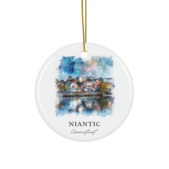 Niantic CT Ornament: Unique Niantic Souvenir, Niantic CT Xmas Decor, and Authentic Connecticut Gift