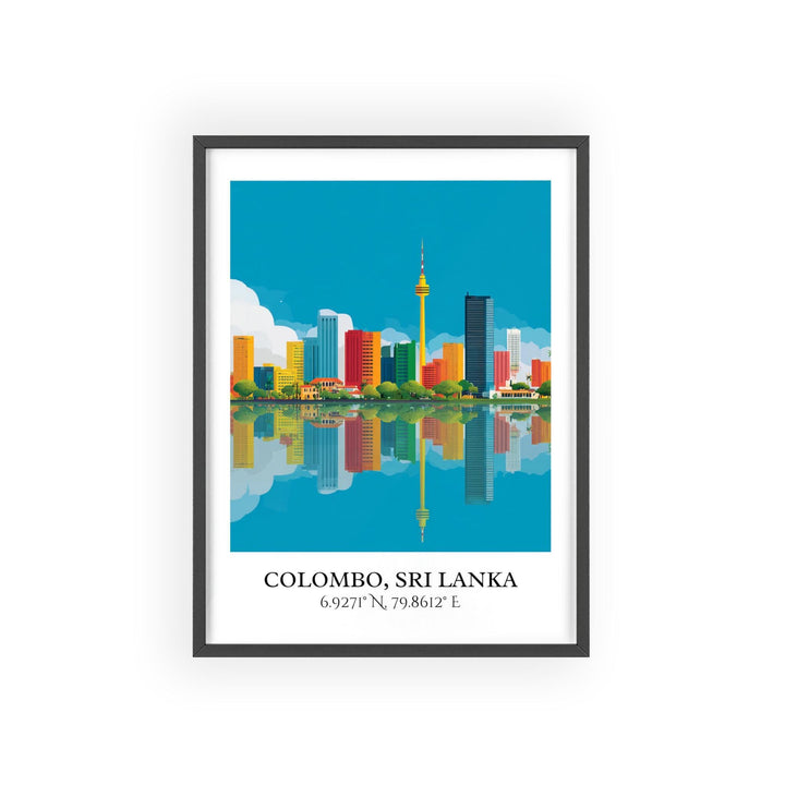 Colombo Sri Lanka Art, Sri Lanka Retro Travel Art, Sri Lanka Home Decor, Sri Lanka Gift, Colombo Art, Travel Prints, Housewarming Gift