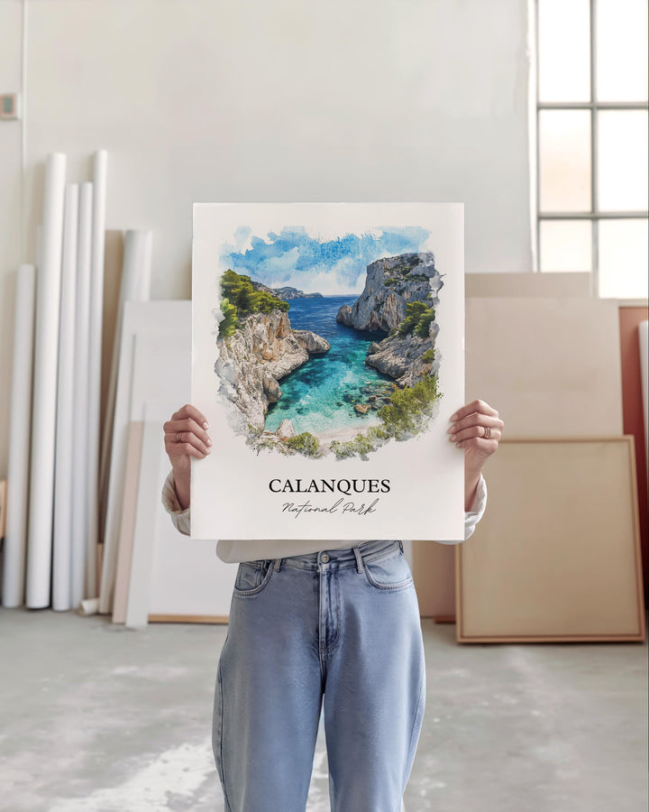 Calanques National Park Wall Art, Marseille Print, Calanques Artwork, Calanques Park Gift, Travel Print, Travel Poster, Housewarming Gift