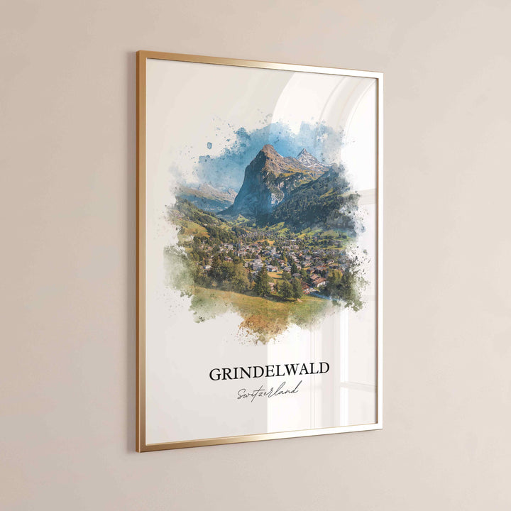 Grindelwald, Switzerland – Watercolor Art Print