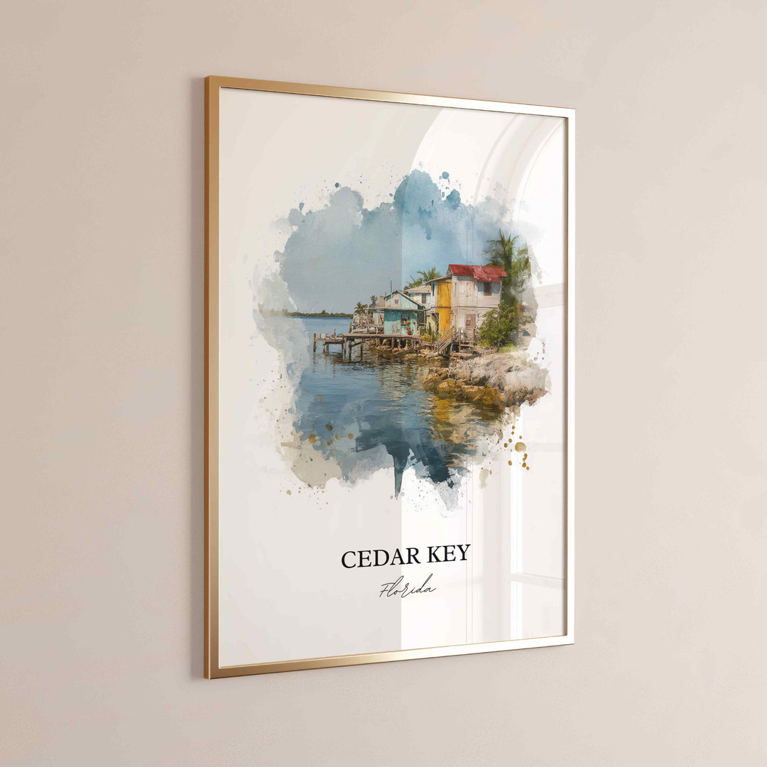 Cedar Key, Florida – Watercolor Art Print