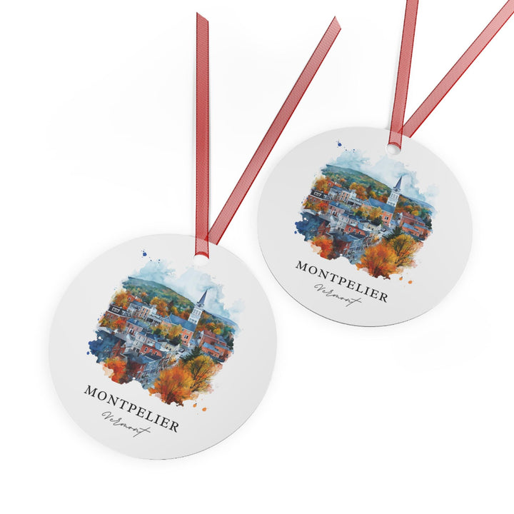 Montpelier VT Ornament: Unique Montpelier Souvenir, Montpelier Xmas Decor, and Authentic Vermont Gift
