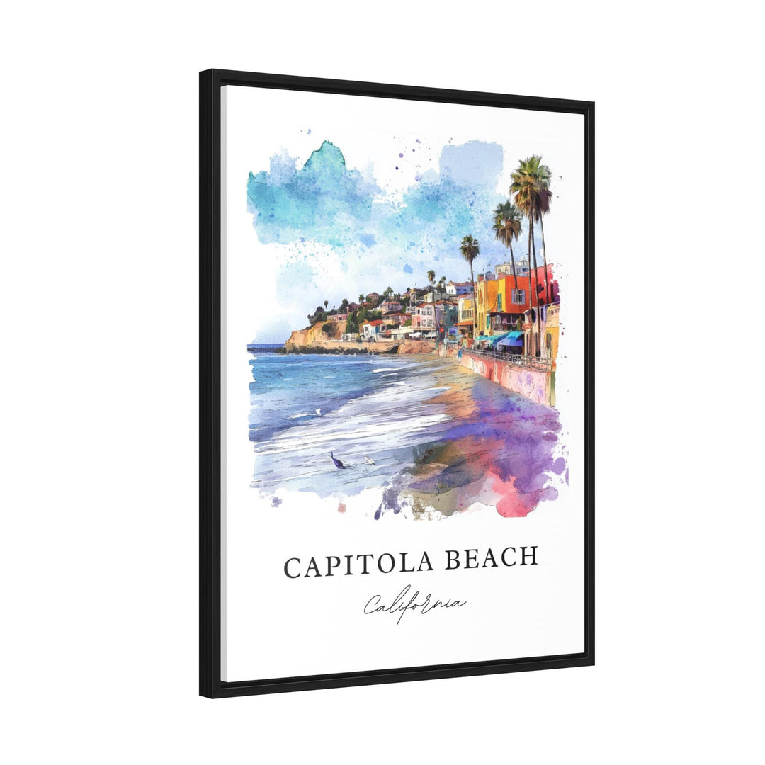 Capitola Beach Wall Art, Capitola CA Print, Capitola Cali Watercolor Art, Monterey Bay Gift,