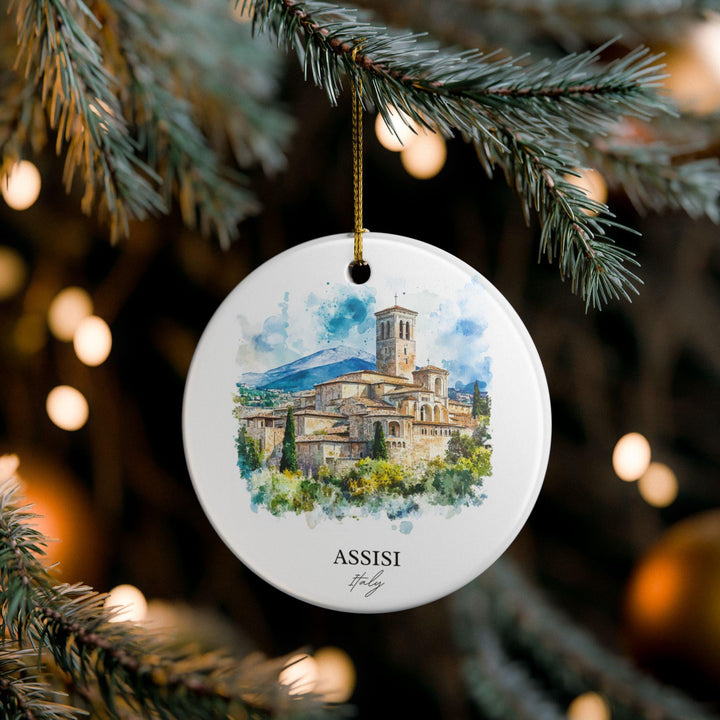 Assisi Italy Ornament: Unique Assisi Souvenir, Assisi Italy Xmas Decor, and Authentic Assisi Italy Gift