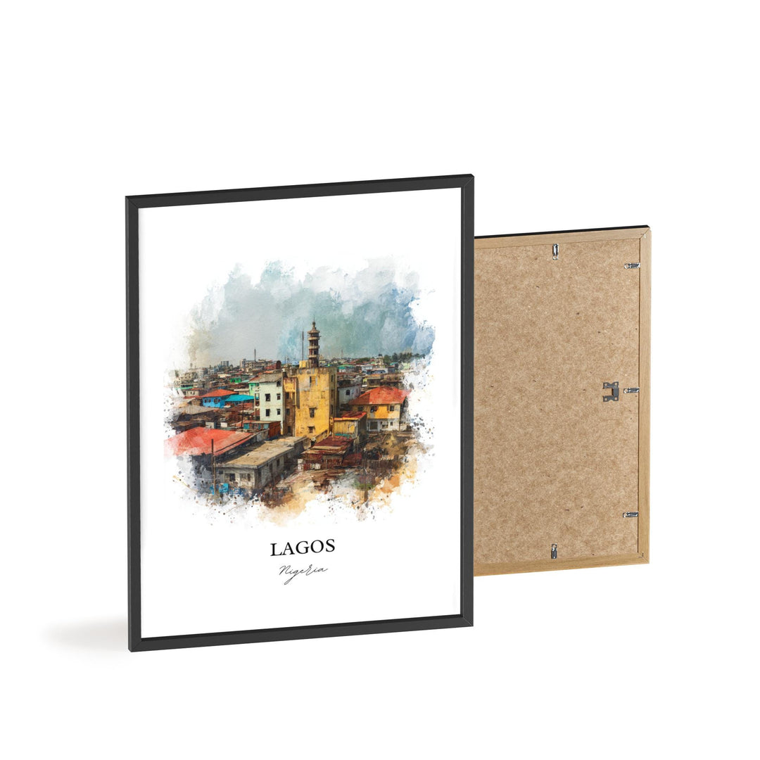 Lagos, Nigeria – Watercolor Art Print