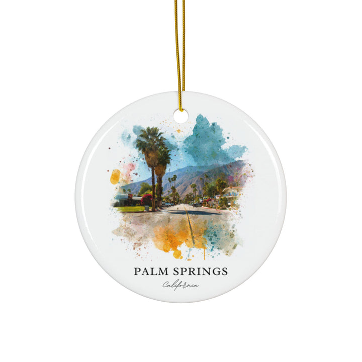 Palm Springs CA Ornament: Unique Palm Springs Souvenir, Palm Springs Decor, and Authentic Palm Springs Cali Gift