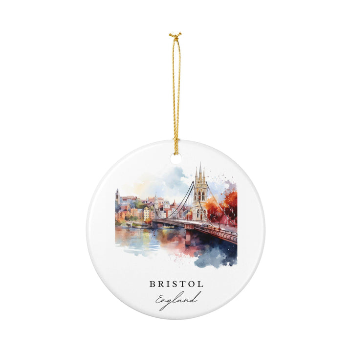 Bristol England Ornament: Unique Bristol England Souvenir, England Xmas Decor, and Authentic Bristol England Gift