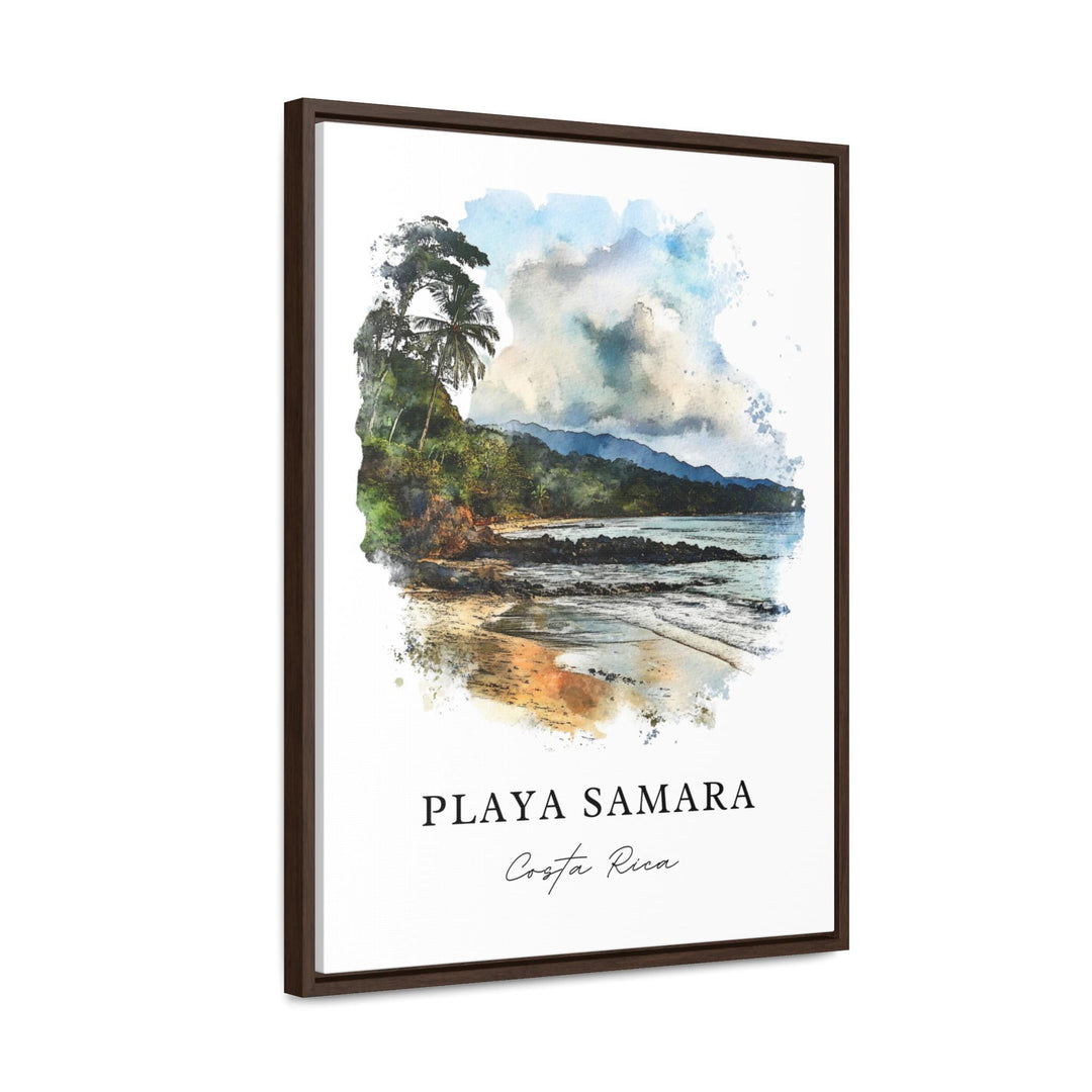 Playa Samara Wall Art, Guanacaste Print, Costa Rica Watercolor Art, Samara Beach CR Gift,