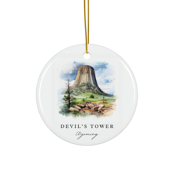 Devils Tower Ornament: Unique Devils Tower Souvenir, Devils Tower Xmas Decor, and Authentic Wyoming Gift