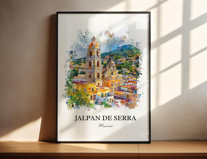 Jalpan de Serra Wall Art, Querétaro Print, Mexico Watercolor Art, Jalpan de Serra Gift, Travel Print, Travel Poster, Housewarming Gift