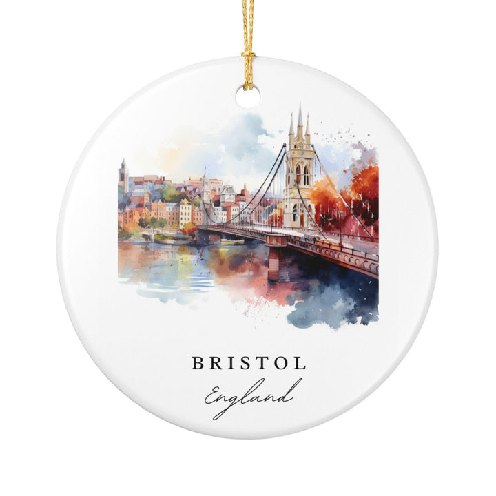 Bristol England Ornament: Unique Bristol England Souvenir, England Xmas Decor, and Authentic Bristol England Gift