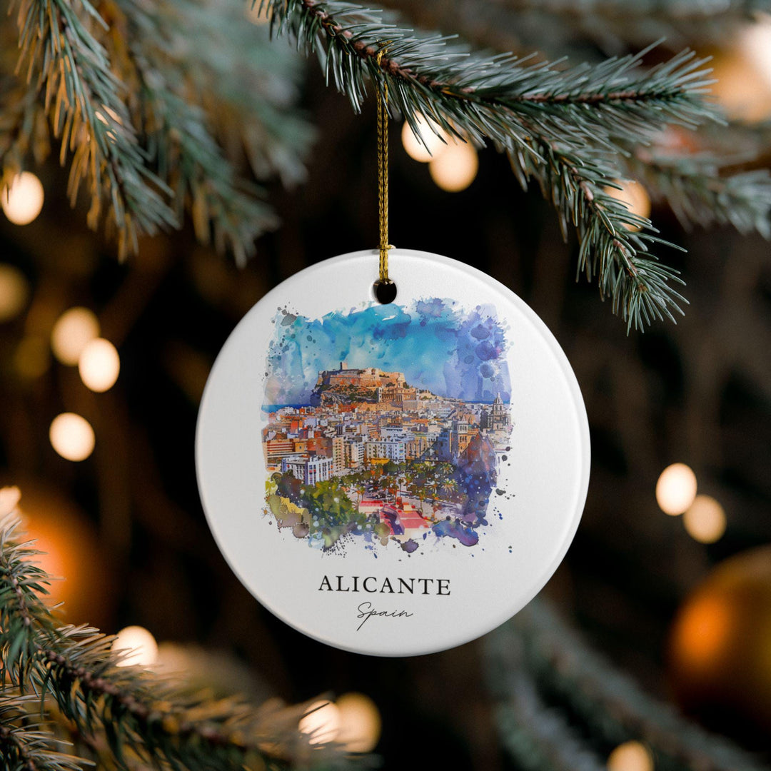Alicante Spain Ornament: Unique Alicante Souvenir, Alicante Xmas Decor, and Authentic Alicante Spain Gift