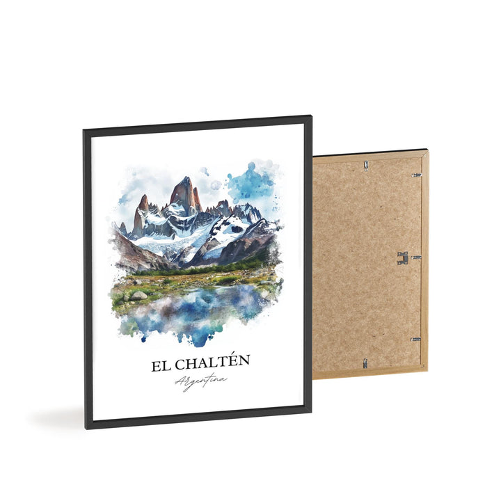 El Chaltén Wall Art, Los Glaciares Park Print, Argentina Watercolor Art, El Chaltén Gift, Travel Print, Travel Poster, Housewarming Gift