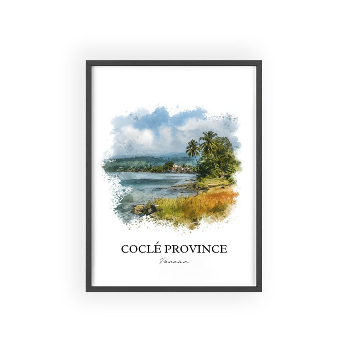 Coclé Province Wall Art, Panama Print, Panama Watercolor Art, Panama Gift, Coclé Panama Travel Print, Travel Poster, Housewarming Gift