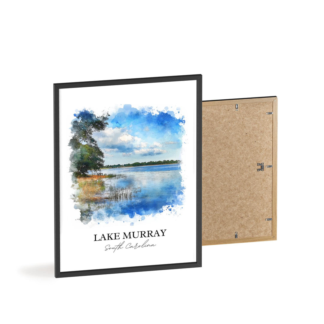 Lake Murray Wall Art, Chapin SC Print, South Carolina Watercolor Art, Lake Murray SC Gift, Travel Print, Travel Poster, Housewarming Gift