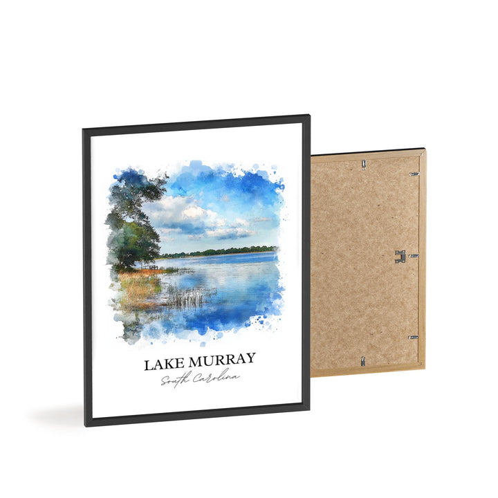 Lake Murray Wall Art, Chapin SC Print, South Carolina Watercolor Art, Lake Murray SC Gift, Travel Print, Travel Poster, Housewarming Gift