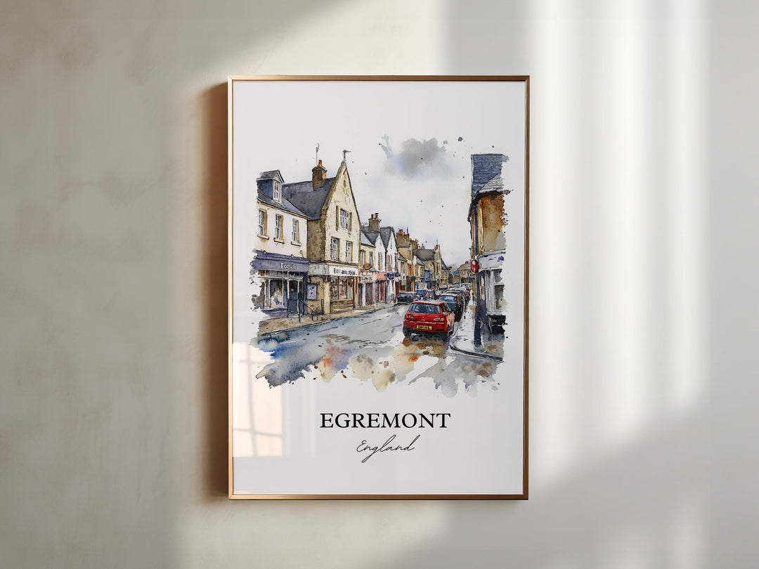 Egremont Wall Art, Cumbria Print, England Watercolor Art, Egremont England Gift, Travel Print, Travel Poster, Housewarming Gift